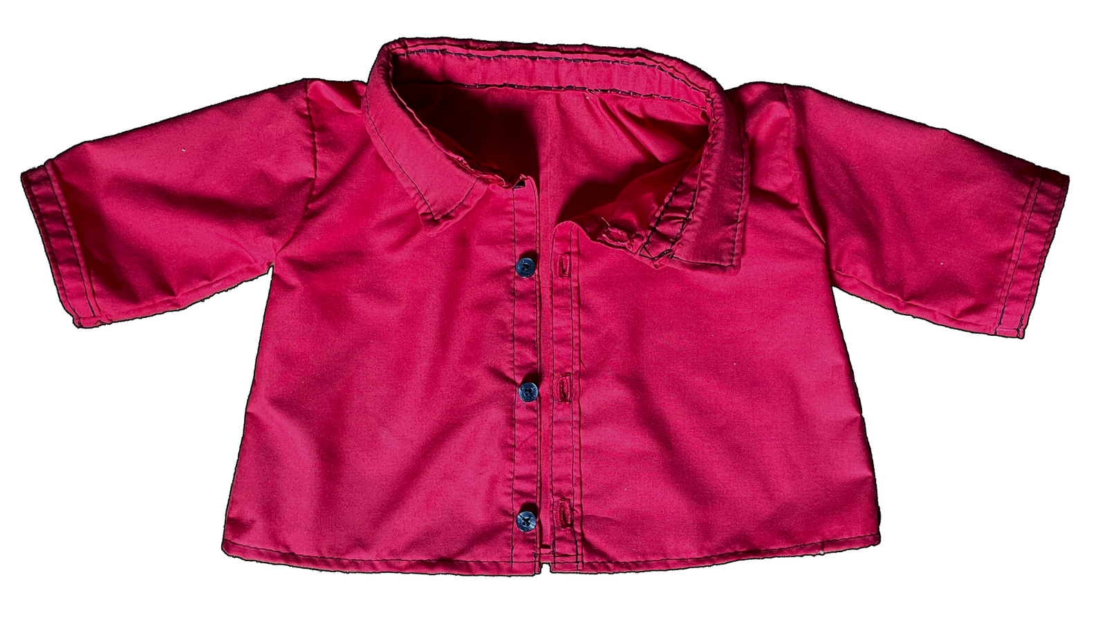 Sewn button-up shirt made to fit puppet body