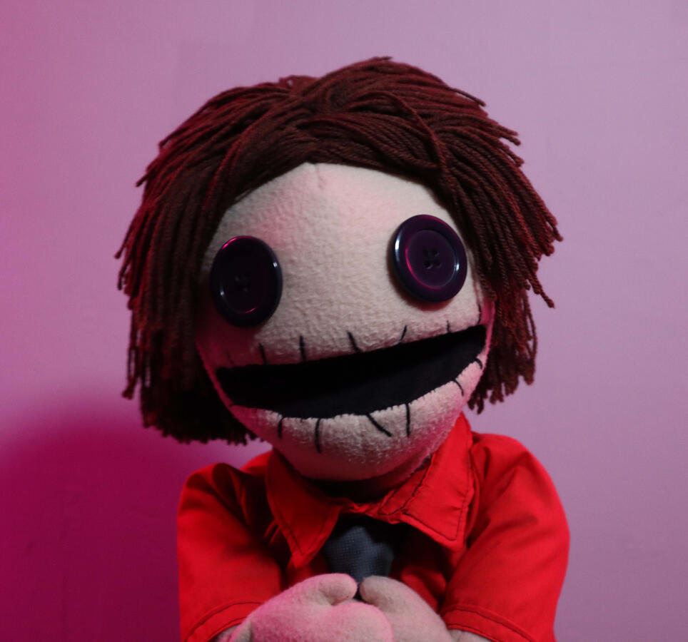 Final puppet, ready for use on camera