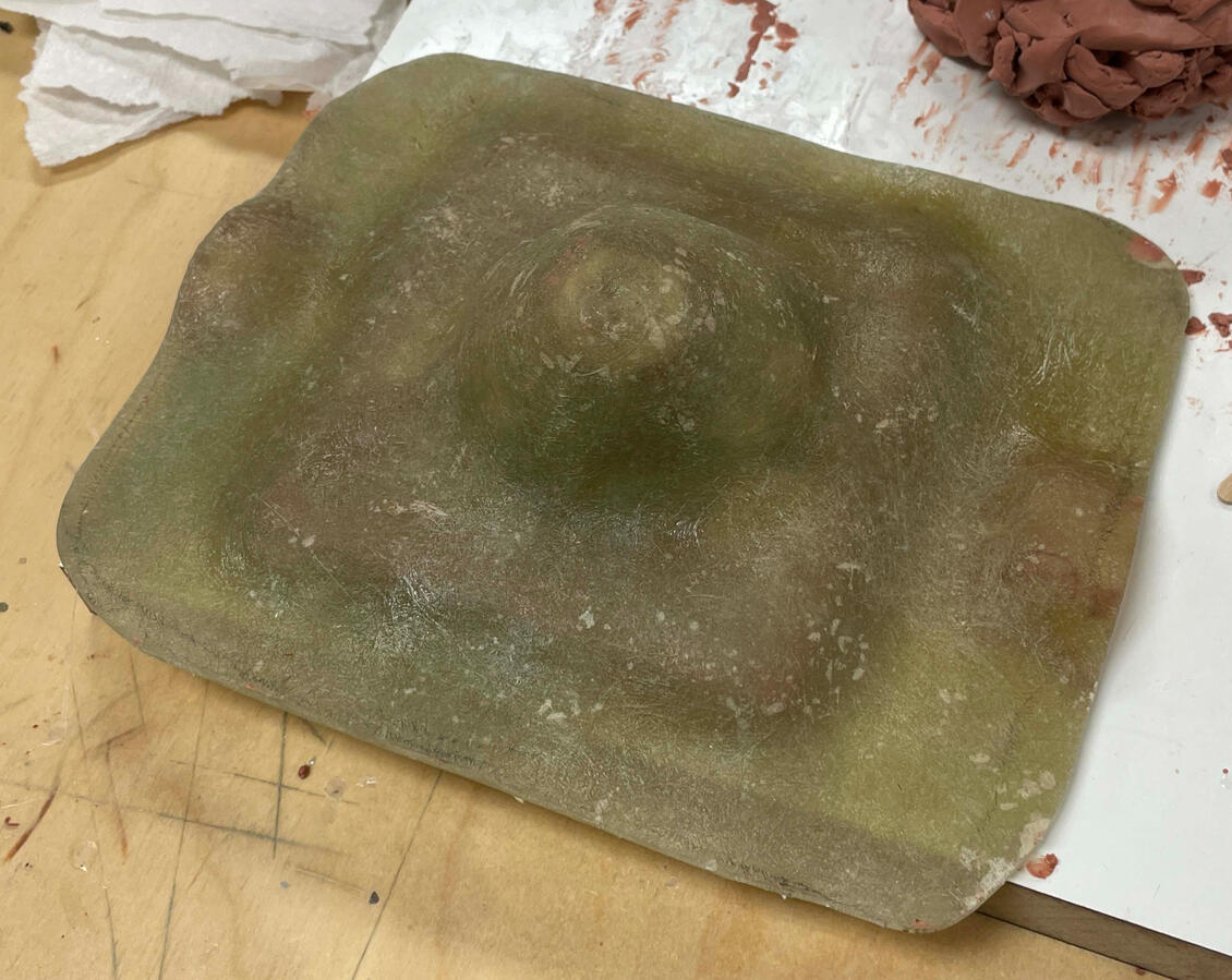 Fibreglass mould of creature sculpt