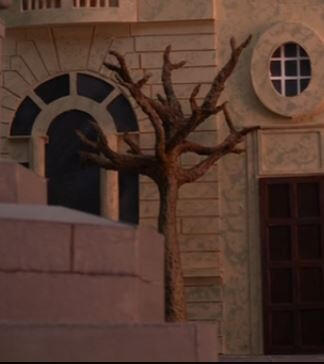 Still from final film shot with background tree