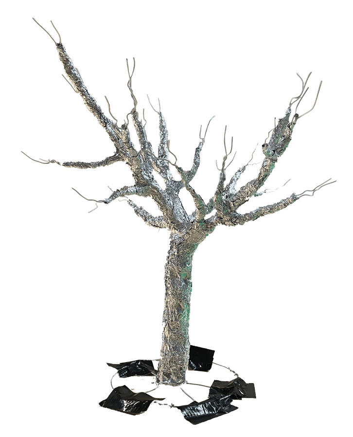 Initial construction - wire armature wrapped in tin foil