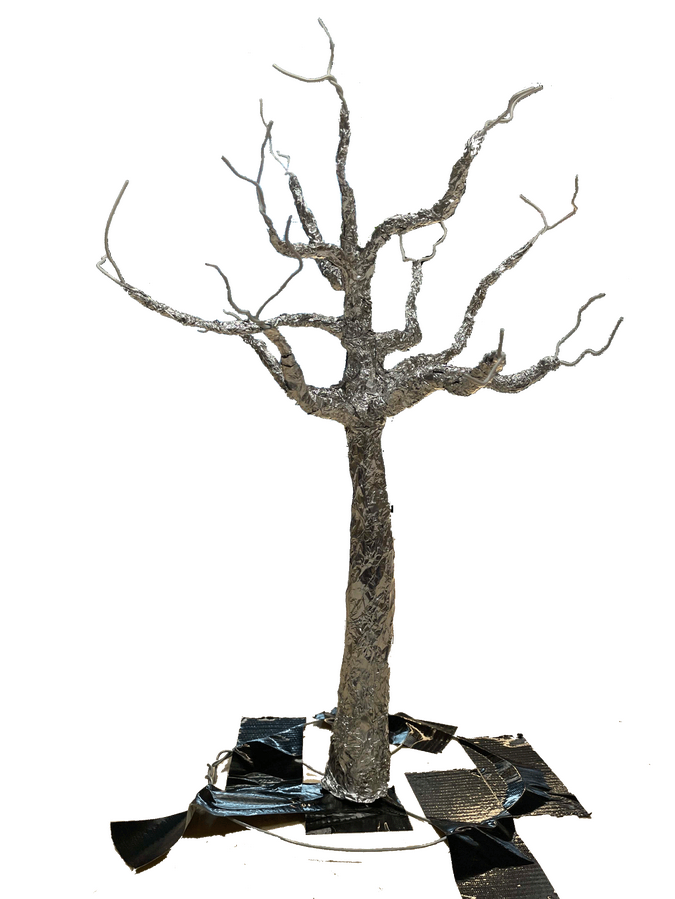 Initial construction - Wire armature wrapped in tin foil